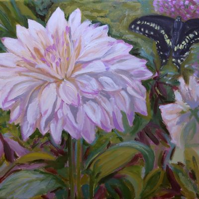 "Dahlia & Swallowtail"